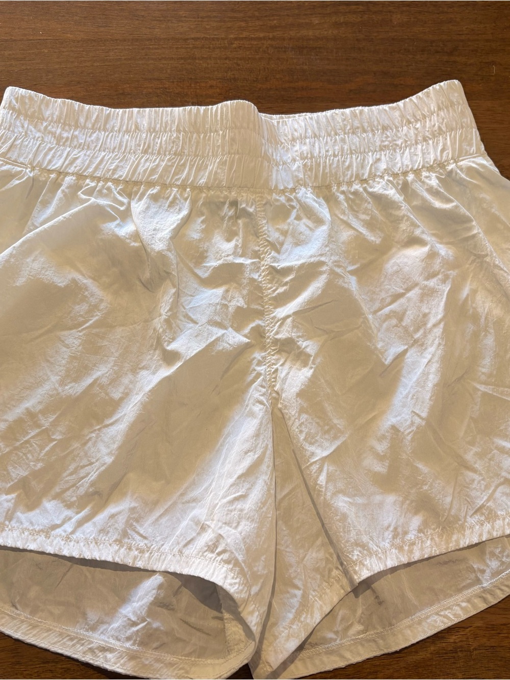Onzie White Elastic-Waist Athletic Shorts